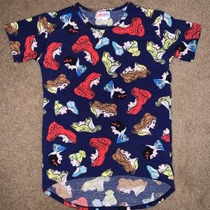 Lularoe Gracie Disney Princess 8, Navy Background